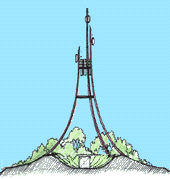 Service unit concealed within earth shaping. Design and cross section by John Seed.